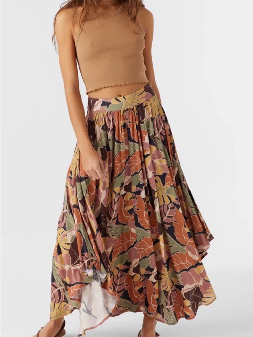 O'Neill Marine Siren  High-Low Maxi Skirt Size XL Boho
